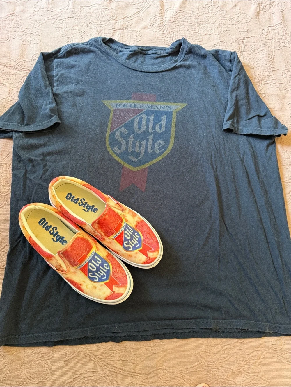 Heileman’s Old Style shoes and shirt